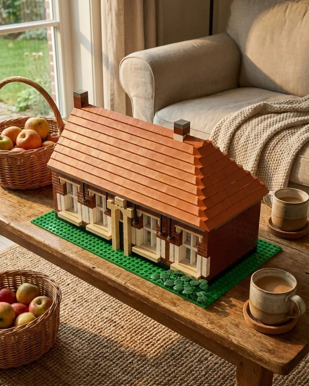 Langgestrecktes Bauernhaus: der Bausatz Komplett zu Hause