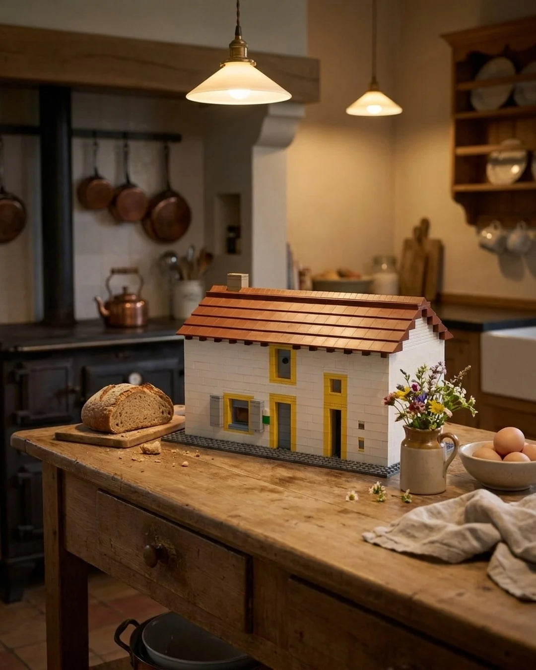 White farmhouse: the Complete kit at home